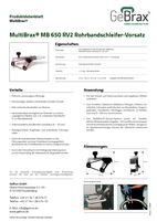 Produktdatenblatt MultiBrax MB 650 RV2 Rohrbandschleifer-Vorsatz