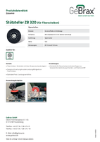 Produktdatenblatt Stützteller ZB 320