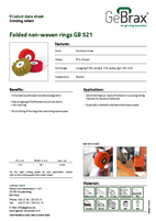 Product data sheet folded non-woven rings GB 521