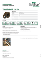 Produktdatenblatt Vliesbänder GB 110 KA