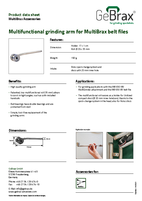 Product data sheet multifunctional grinding arm