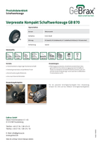Produktdatenblatt Verpresste Kompakt Schaftwerkeuge GB 870
