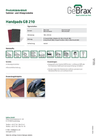 Produktdatenblatt Handpads GB 210