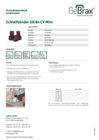 Produktdatenblatt Schleifbänder GB 84 CY Mini