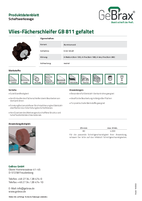 Produktdatenblatt Vlies-Fächerschleifer GB 811 (gefaltet)