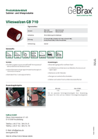 Produktdatenblatt Vlieswalzen GB 710