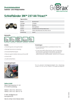 Produktdatenblatt Schleifbänder 3M™ 237 AA Trizact™ (Hülsen)