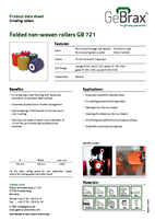 Product data sheet folded non-woven rollers GB 721