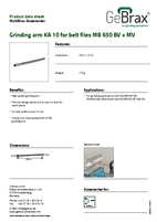 Product data sheet grinding arm KA 10
