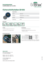 Produktdatenblatt Fächerschleifscheiben GB 656