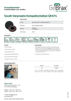 Produktdatenblatt Socatt-Verpresste Kompaktscheiben GB 674