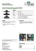 Product data sheet hook and loop backing pads ZB 330