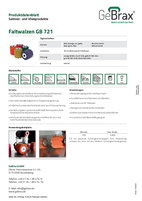 Produktdatenblatt Faltwalzen GB 721