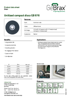 Product data sheet Unitized compact discs GB 676