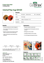 Product data sheet interleaf flap rings GB 520