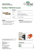 Product data sheet MultiBrax MB 650 SV mandrel