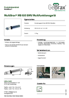 Produktdatenblatt MultiBrax MB 650 BMV Multifunktionsgerät