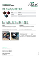 Produktdatenblatt SCD-Vliesscheiben GB 610