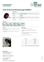 Produktdatenblatt Clean & Strip Schaftwerkzeuge GB 880 O