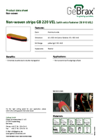 Product data sheet non-woven strips GB 220 VEL