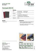 Product data sheet hand pads GB 210