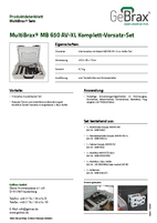 Produktdatenblatt MultiBrax MB 650 AV-XL Komplett-Vorsatz-Set