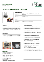 Produktdatenblatt MultiBrax MB 650 VA Set-XL OW