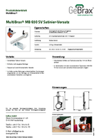 Produktdatenblatt MultiBrax MB 650 SV